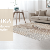 Ultra Soft Area Rug, Non Slip, Stain Resistant, Washable Area Rugs for Living Room, Bedroom, Animal Pattern Neutral Bedroom Medium Pile Rug(Beige)