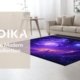 Ultra Soft Area Rug, Non Slip, Stain Resistant, Washable Area Rugs for Living Room, Bedroom, Playful Universe Inspired Graphics(Purple)