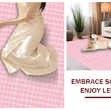 Playful Modern Shaggy Tiled Design(Pink)