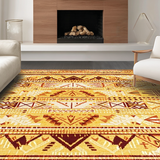 Ultra Soft Area Rug, Non Slip, Stain Resistant, Washable Area Rugs for Living Room, Bedroom, Textured Tassel Decorative Piece(Gold)