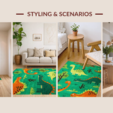 Dynamic Nature Inspired Dino Motif(Green)