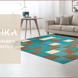 Elegant Earthy Geometric Tones(Blue)