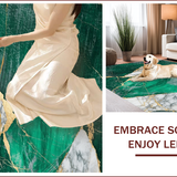 Ultra Soft Area Rug, Non Slip, Stain Resistant, Washable Area Rugs for Living Room, Bedroom, Modern Artistic Dining Room Non-Shedding Wool Rug(Green)
