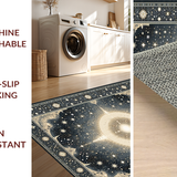 Ultra Soft Area Rug, Non Slip, Stain Resistant, Washable Area Rugs for Living Room, Bedroom, Artful Esoteric Starry Composition(Gray)