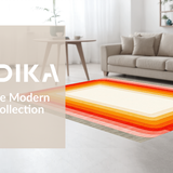 Ultra Soft Area Rug, Non Slip, Stain Resistant, Washable Area Rugs for Living Room, Bedroom, Soft Rainbow Tiled Aesthetic(Orange)