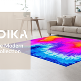 Ultra Soft Area Rug, Non Slip, Stain Resistant, Washable Area Rugs for Living Room, Bedroom, Colorful Fluffy Modern Artistry(Pink)