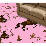 Ultra Soft Area Rug, Non Slip, Stain Resistant, Washable Area Rugs for Living Room, Bedroom, Shaggy Western Non-Slip Shower Mat for Kids(Pink)