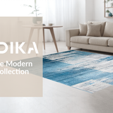 Ultra Soft Area Rug, Non Slip, Stain Resistant, Washable Area Rugs for Living Room, Bedroom, Contemporary Distressed Abstract Motif(Blue)