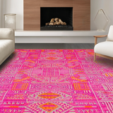 Stylish Eclectic Patterned Textile(Pink)
