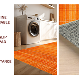Ultra Soft Area Rug, Non Slip, Stain Resistant, Washable Area Rugs for Living Room, Bedroom, Elegant Modern Textured Element(Orange)