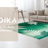 Ultra Soft Area Rug, Non Slip, Stain Resistant, Washable Area Rugs for Living Room, Bedroom, Elegant Wavy Green Aesthetic(Green)