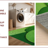 Ultra Soft Area Rug, Non Slip, Stain Resistant, Washable Area Rugs for Living Room, Bedroom, Nature-Inspired Grass Green Round Nursery Rug(Green)