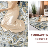 Sophisticated Worn Floral Texture(White)