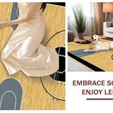 Ultra Soft Area Rug, Non Slip, Stain Resistant, Washable Area Rugs for Living Room, Bedroom, Sleek Contemporary Graphic Elements(Beige)