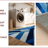 Ultra Soft Area Rug, Non Slip, Stain Resistant, Washable Area Rugs for Living Room, Bedroom, Space-Themed Round Kids Playroom Rug Washable(Blue)