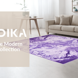 Ultra Soft Area Rug, Non Slip, Stain Resistant, Washable Area Rugs for Living Room, Bedroom, Whimsical Colorful Soft Texture(Purple)