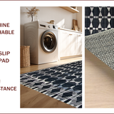 Ultra Soft Area Rug, Non Slip, Stain Resistant, Washable Area Rugs for Living Room, Bedroom, Rustic Monochrome Patterned Aesthetic(Gray)