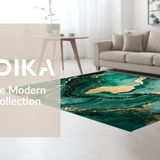 Emerald Gold Abstract Swirl Design(Green)