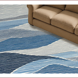 Ultra Soft Area Rug, Non Slip, Stain Resistant, Washable Area Rugs for Living Room, Bedroom, Chic Minimalist Abstract Aesthetic(Blue)