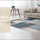 Ultra Soft Area Rug, Non Slip, Stain Resistant, Washable Area Rugs for Living Room, Bedroom, Chic Taupe Geometric Aesthetic(Gray)
