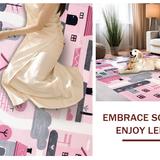 Ultra Soft Area Rug, Non Slip, Stain Resistant, Washable Area Rugs for Living Room, Bedroom, Stylish Soft-Toned Fantasy Layout(Pink)