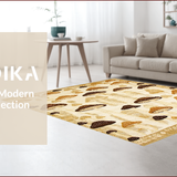 Ultra Soft Area Rug, Non Slip, Stain Resistant, Washable Area Rugs for Living Room, Bedroom, Chic Playful Nature-Inspired Design(Beige)