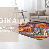 Ultra Soft Area Rug, Non Slip, Stain Resistant, Washable Area Rugs for Living Room, Bedroom, Artisan Braided Textured Appeal(Red)