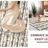 Ultra Soft Area Rug, Non Slip, Stain Resistant, Washable Area Rugs for Living Room, Bedroom, Stylish Monochrome Harmonic Composition(Black)