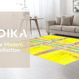 Ultra Soft Area Rug, Non Slip, Stain Resistant, Washable Area Rugs for Living Room, Bedroom, Rustic Warm Gradient Style(Yellow)