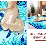 Coastal Marine Life Motif(Blue)