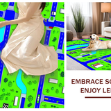 Whimsical Cityscape Exploration Canvas(Blue)