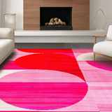 Chic Contemporary Blush Geometry(Red)
