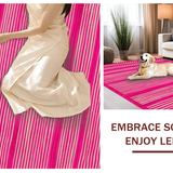 Ultra Soft Area Rug, Non Slip, Stain Resistant, Washable Area Rugs for Living Room, Bedroom, Trendy Soft Pink Safari Theme(Pink)