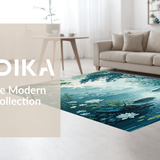 Charming Blue and Green Abstract Scene(Blue)