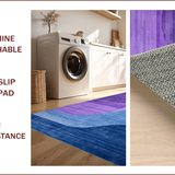 Ultra Soft Area Rug, Non Slip, Stain Resistant, Washable Area Rugs for Living Room, Bedroom, Vibrant Abstract Geometric Aesthetics(Purple)