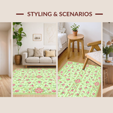 Ultra Soft Area Rug, Non Slip, Stain Resistant, Washable Area Rugs for Living Room, Bedroom, Whimsical Nature-Inspired Aesthetics(Ivory)
