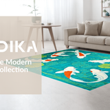 Artistic Nature Themed Indoor Mat(Blue)