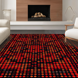Ultra Soft Area Rug, Non Slip, Stain Resistant, Washable Area Rugs for Living Room, Bedroom, Chic Monochrome Lattice Arrangement(Black)