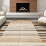 Ultra Soft Area Rug, Non Slip, Stain Resistant, Washable Area Rugs for Living Room, Bedroom, Sophisticated Organic Textural Blend(Beige)