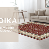 Ultra Soft Area Rug, Non Slip, Stain Resistant, Washable Area Rugs for Living Room, Bedroom, Rich Earthy Floral Trellis Aesthetic(Red)