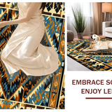 Rustic Earth Tones Tribal Motif(Blue)