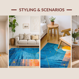 Chic Modern Brushstroke Aesthetic(Blue)