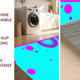 Lively Textured Circle Cushions(Blue)