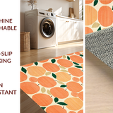 Ultra Soft Area Rug, Non Slip, Stain Resistant, Washable Area Rugs for Living Room, Bedroom, Stylish Tropical Peach Color Palette(Orange)