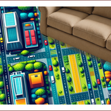 Ultra Soft Area Rug, Non Slip, Stain Resistant, Washable Area Rugs for Living Room, Bedroom, Colorful City Traffic Playroom Educational Rug(Blue)