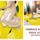 Ultra Soft Area Rug, Non Slip, Stain Resistant, Washable Area Rugs for Living Room, Bedroom, Playful Citrus Graphic Delight(Yellow)