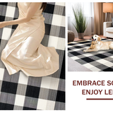 Elegant Monochrome Patterned Runner(Black)