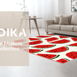Ultra Soft Area Rug, Non Slip, Stain Resistant, Washable Area Rugs for Living Room, Bedroom, Vibrant Cheerful Watermelon Aesthetic(Red)