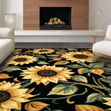 Chic Yellow Floral Aesthetic(Black)