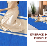 Ultra Soft Area Rug, Non Slip, Stain Resistant, Washable Area Rugs for Living Room, Bedroom, Serene Blue Tan Color Fusion(Blue)
